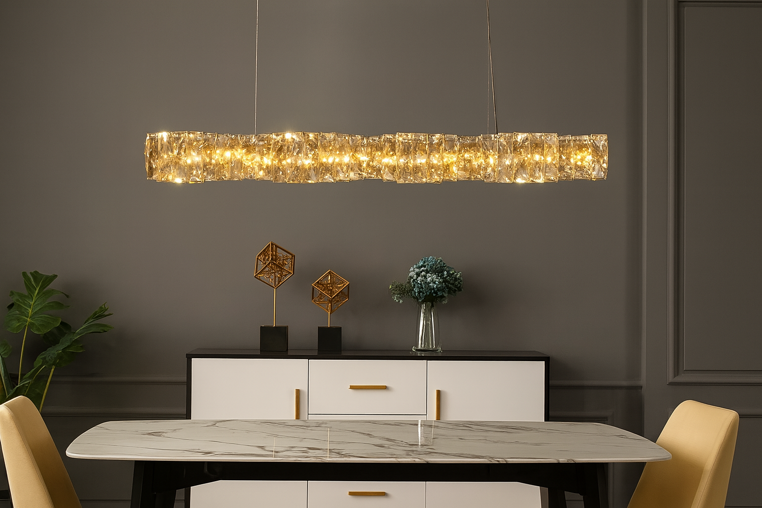 Élancé – Italian Minimalist Crystal Chandelier