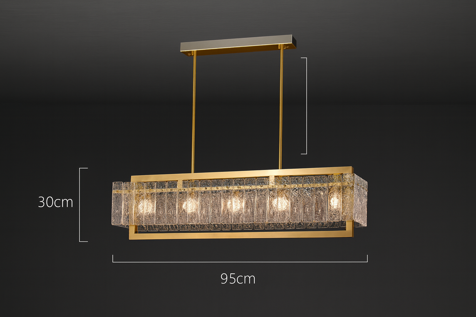 Clarté – All-Copper Glass Chandelier
