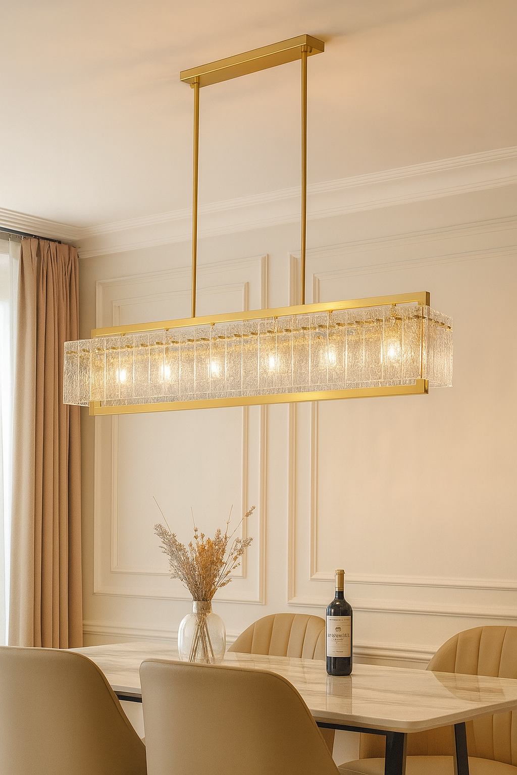 Clarté – All-Copper Glass Chandelier