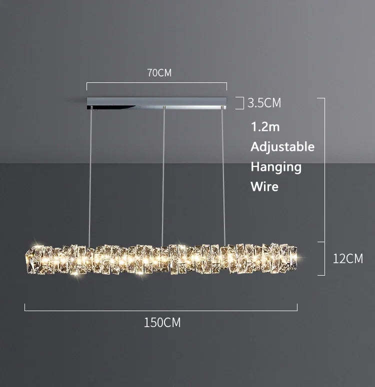 Élancé – Italian Minimalist Crystal Chandelier