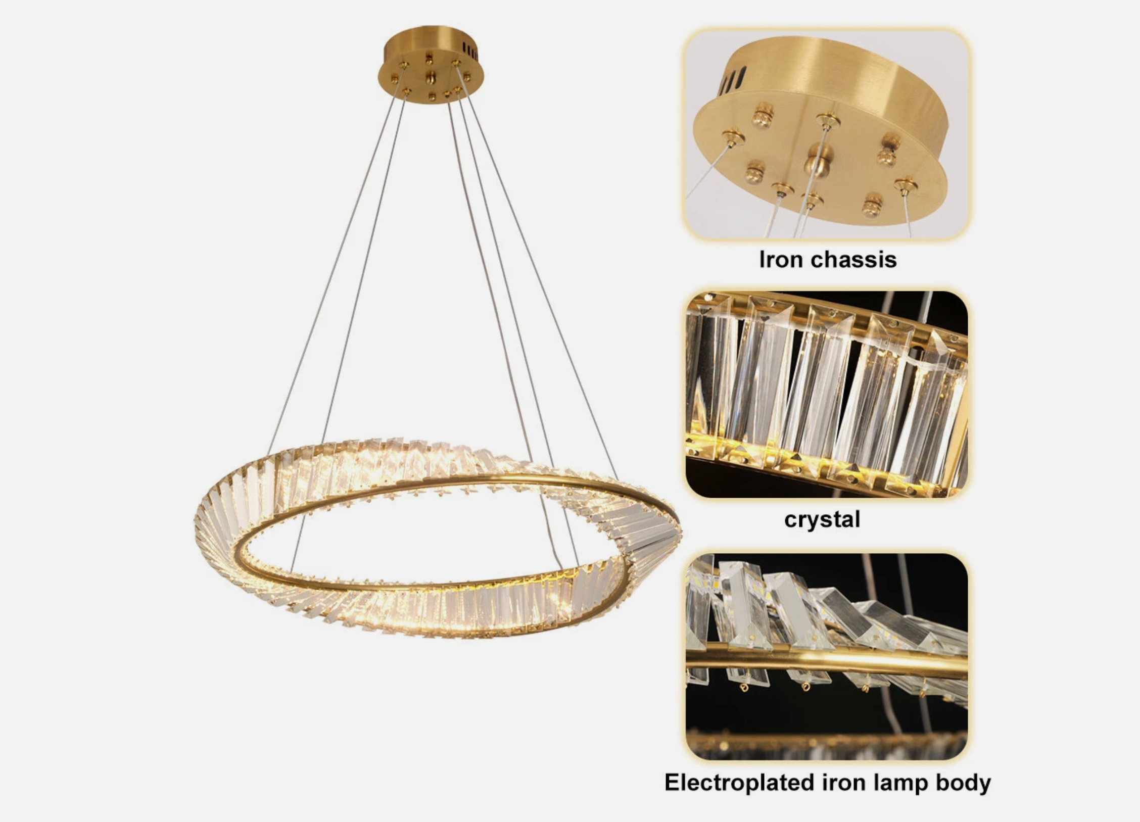 Lumière – Elegant LED Ring Chandelier
