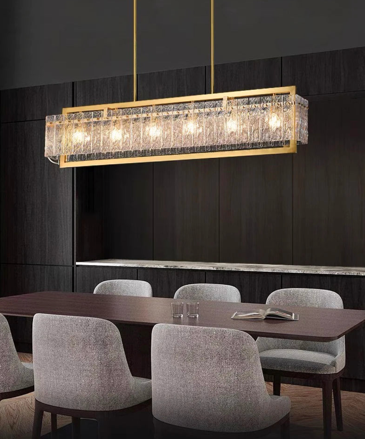 Clarté – All-Copper Glass Chandelier