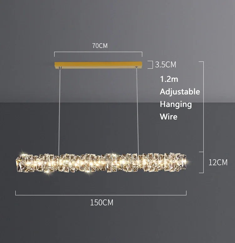 Élancé – Italian Minimalist Crystal Chandelier